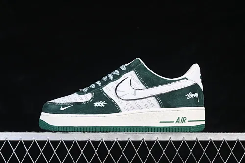 All categories Nk Air Force 1 Air Force series Nk Air Force 1 Low Air Force low-top Nike Air Force 1'07 Low Stussy co-branded dark green Air Force 1 low-top casual sneakers SY1388-023